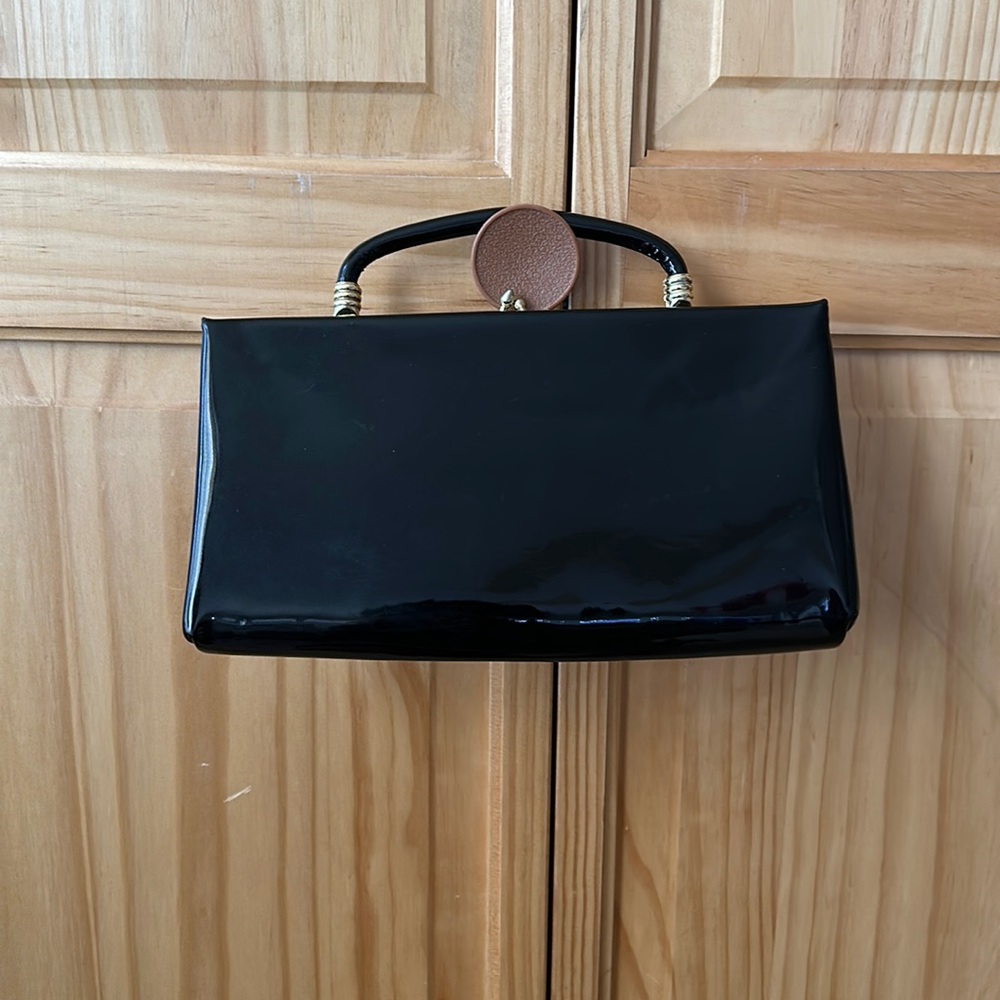 Vintage HL Harry Lavine Black Clutch Handbag